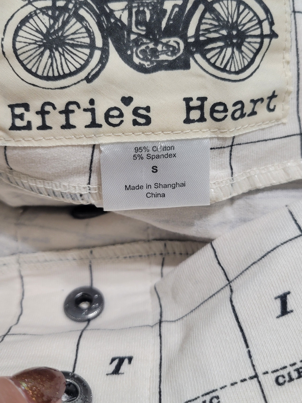 Effie's Heart Beige and Black Map-Print A-Line Skirt - Picture 2 of 4